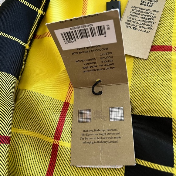 BURBERRY SILK SCARF AUTHENTIC! NWT! - Picture 9 of 10